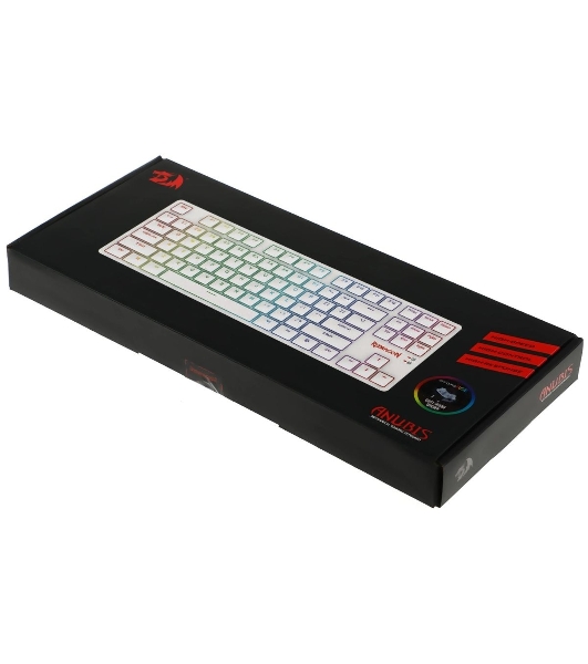 Клавиатура беспроводная Redragon Anubis беспроводная, USB, Bluetooth/Радиоканал, белый