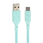 Кабель USB-A to Type-C, silica gel, 1м, 3A, 18W (blue), фото 1
