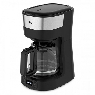 Кофеварка капельная BQ CM1000 черный-стальной, исп. кофе - молотый, 1.2 л, 900 Вт.