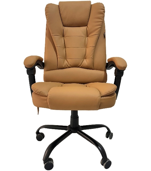 Кресло Cactus CS-CHR-OC05M-BR бежевый, экокожа, подголовник