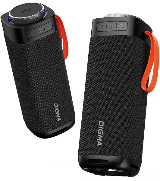 Портативная колонка Digma D-PS1522 черный 60W 2.0 BT 10м 3000mAh