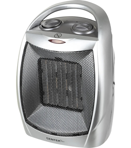 Тепловентилятор Centek CT-6020 серый, 750/1500 Вт, 15 м2, термостат