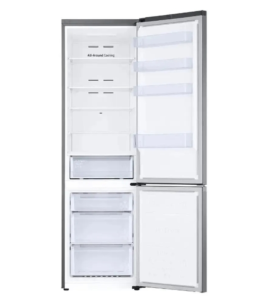 Холодильник Samsung RB38C600CS9/EF серебристый двухкамерный 276/114л морозилка снизу, No Frost
