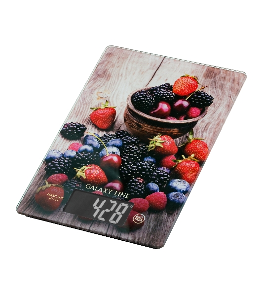 Весы кухонные Galaxy Line GL 2819, стекло, платформа из высокопрочного стекла, максимальный вес 8 кг