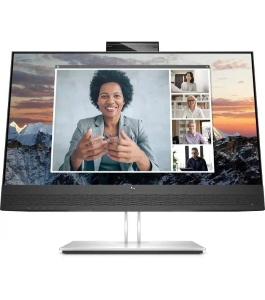 Монитор 23.8' HP E24m G4 Conferencing IPS 1920x1080, 75 Гц, 5 мс, 16:9, 300 кд/м², DP 1.2, HDMI 1.4, USB-C (65 Вт), USB Hub (4x USB 3.0), 3.5 Jack, Ethernet, веб-камера, динамики (2x5 Вт), черный
