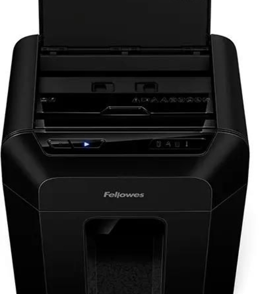 Шредер Fellowes AutoMax 90М черный с автоподачей (секр.P-4) фрагменты 90лист. 17лтр. скрепки скобы пл.карты