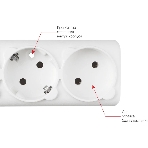 Сетевой фильтр PowerCube, PC 5 м 6 р, белый, 16А, SPG6-A2, фото4