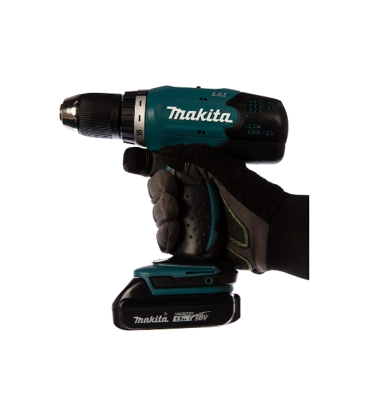 Дрель-шуруповерт Makita DDF453SYE, 18 В, 1,5 Ач, 42 Нм, щеточный