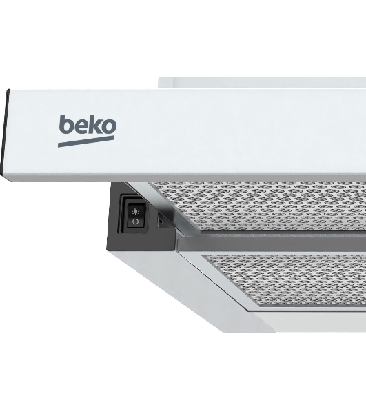 Вытяжка телескопическая Beko BHNT613R4CW белый, 60 см, 320 куб. м/ч, 61 дБ