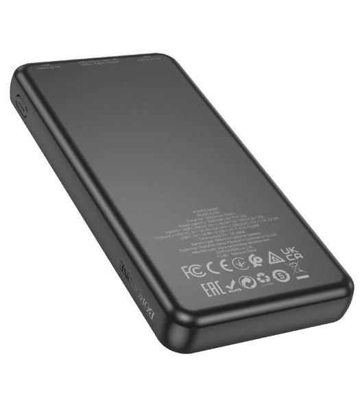Аккумулятор внешний Borofone BJ56 Graceful, 10000mAh, пластик, PD20Вт, 1 USB выход, Type-C, черный