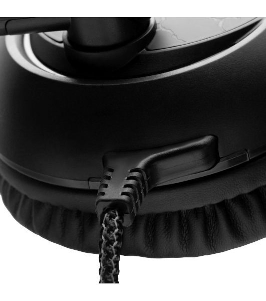 Гарнитура Oklick HS-L930G чёрный/синий, проводная, USB, подсветка
