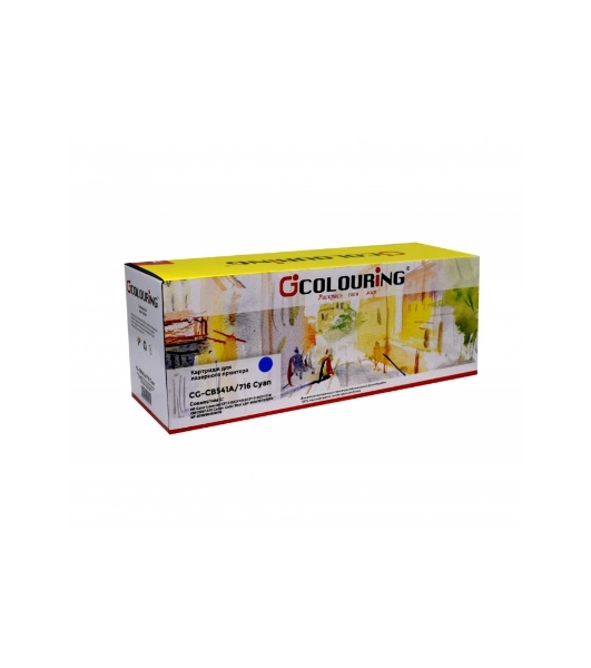 Картридж лазерный Colouring CG-CB541A/716 Голубой (1400 стр.) для принтеров HP Color LaserJet CP1210/CP1215/CP1510/CP1518/CM1300/1312/Canon Color Shot LBP 5050/5970/5975/MF-8030/8040/8050