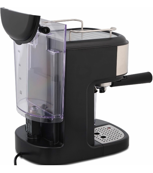Кофеварка рожковая Vitek Metropolis VT-8489 черный/нержавеющая сталь, 1,5 л, 1250Вт, 15 бар
