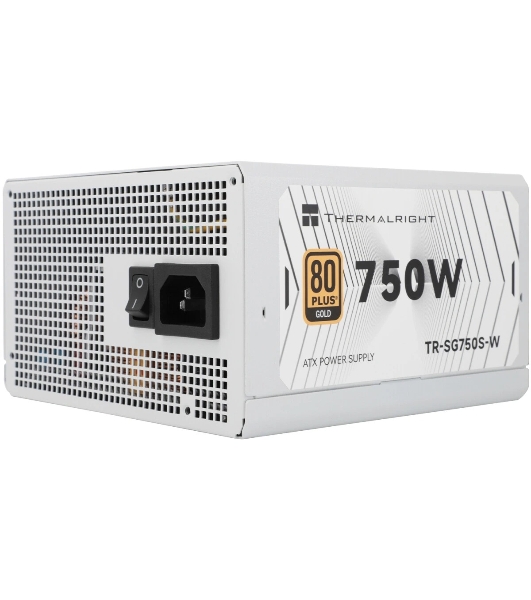 Блок питания 750W/Power Supply Thermalright, 750W 80+ Gold (ATX, 3.1, PCIe 5.1, Non-modular, 1x24(20+4)pin, 1xCPU 8(4+4)pin, 2xPCIe*2 8(6+2)pin, 5xSATA3, 1x12+4pin (12VHPWR PCIe 5.1 12+4pin 600mm), 3xMOLEX4pin, Active, 120x120мм, 150x140x86mm, APFC, white)
