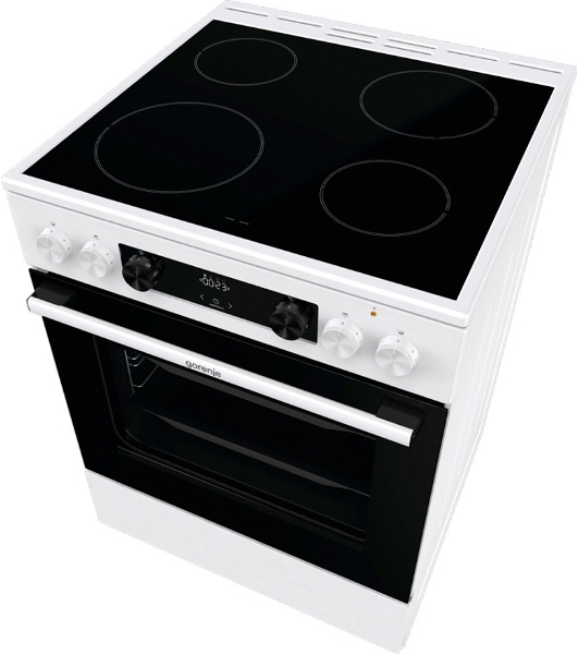 Плита электрическая Gorenje GEC6C40WD белый, конфорок 4 электрических, духовка 71 л, 60 см x 85 см x 60 см