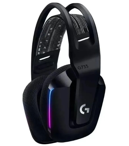 Гарнитура проводная с микрофоном Logitech G733 Lightspeed черный мониторные Radio оголовье (981-000867)
