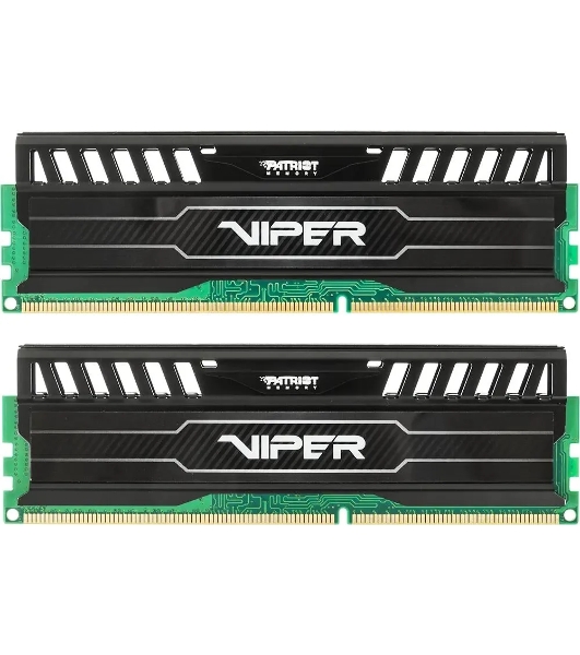Оперативная память Patriot Viper 3, DDR3, 8GB (2x4 GB), 1600 MHz, CL9, DIMM, радиатор, черный