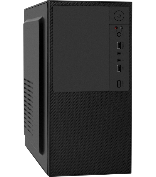 Компьютерный корпус Minitower ExeGate BAA-308-UNS500 (mATX, БП UNS500 с вент. 12см, 2хUSB, HD Audio, черный)