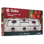 Плита настольная газовая Delta D-2207 белый, 5.4 кВт, газ, конфорки - 3, эмаль, поворотные переключатели, фото2