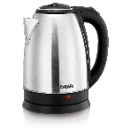 Электрочайник BBK EK1760S серебристый/черный, 1.7 л, 2200 Вт, скрытый нагревательный элемент, фото 1