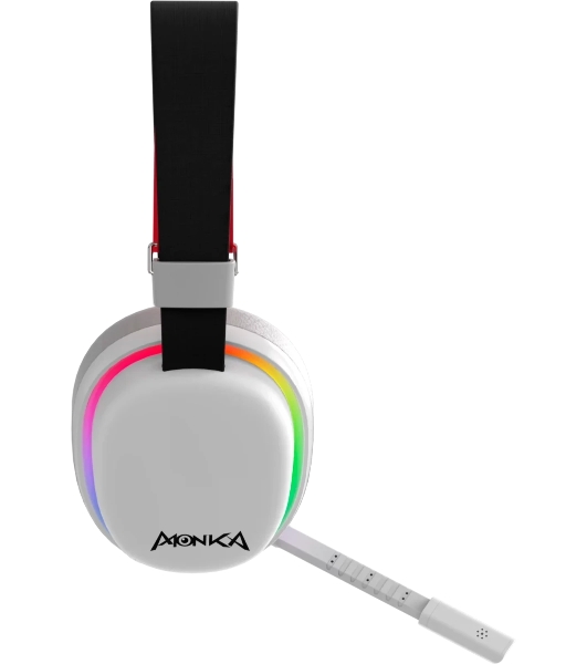 Гарнитура Marvo HG9069W Monka Echo белый, беспроводная + проводная, радиоканал, до 10 ч, подсветка, совместимость с PS5, Xbox