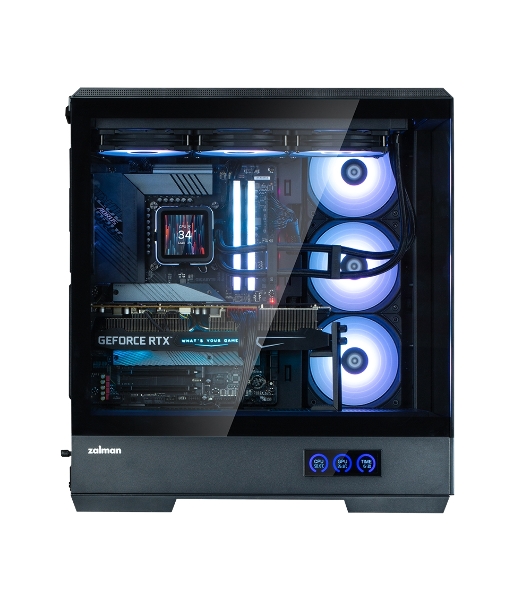 Компьютерный корпус ZALMAN P50 DS, ATX, черный, WINDOW, 2x3.5', 3x2.5', 1xUSB TYPE-C, 2xUSB 3.0, SIDE 3x120мм ARGb, REAR 1x120мм ARGb