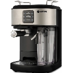 Кофеварка рожковая Vitek Metropolis VT-8489 черный/нержавеющая сталь, 1,5 л, 1250Вт, 15 бар, фото 1