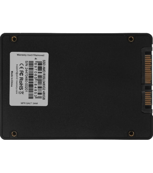 Накопитель SSD AMD Radeon R3SL0480G2, 480Gb, 2.5', SATA III, R/W 550/470