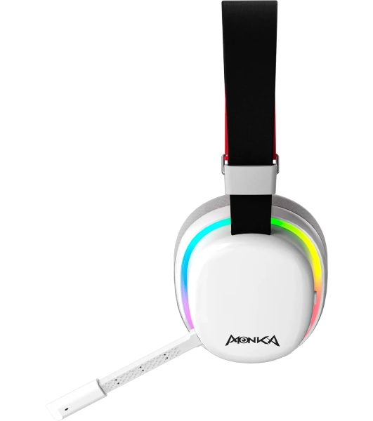 Гарнитура Marvo HG9069W Monka Echo белый, беспроводная + проводная, радиоканал, до 10 ч, подсветка, совместимость с PS5, Xbox