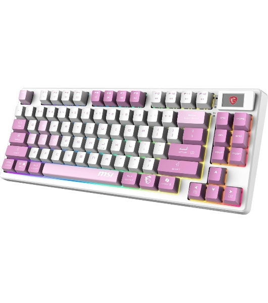 Клавиатура MSI Forge GK600 гибридная, Bluetooth, радиоканал, белый