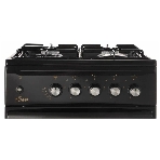 Плита газовая Flama N FG 24237 B коричневый, конфорок 4 газовых, духовка 50 л, 50 см x 85 см x 60 см, фото2