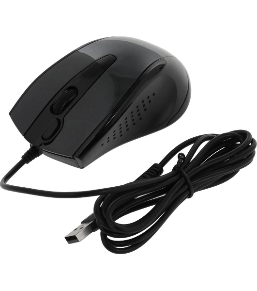 Мышь проводная A4Tech N-500FS черный, 1200 dpi, USB, кнопки - 4