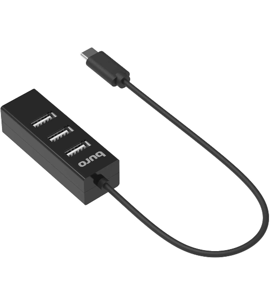 USB-концентратор Buro BPH-C-1906, USB-C, USB 2.0 4 порта, USB