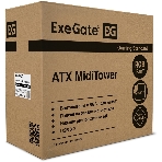 Компьютерный корпус Miditower ExeGate EVO-8243-NPX500 (ATX, БП 500NPX с вент 12 см, 2хUSB+1хUSB 3.0, черный, 3 вент. с RGb подсветкой, боковая панель - закаленное стекло), фото2