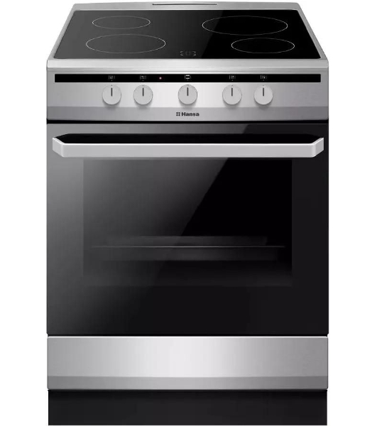Плита электрическая Hansa FCCX64000 серебристый, конфорок 4 шт, духовка 69 л, 60 см x 85 см x 60 см