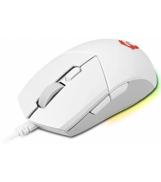 Мышь проводная MSI Clutch GM11 белый, 5000 dpi, USB, кнопки - 6