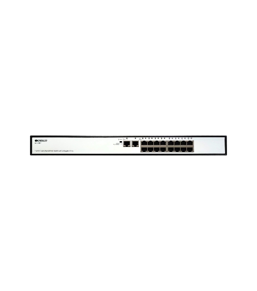 Коммутатор неуправляемый PoEORIGO OS1218P/190W/A1A 16x100Base-TX PoE+, 2x1000Base-T, PoE-бюджет 190 Вт, корпус металл