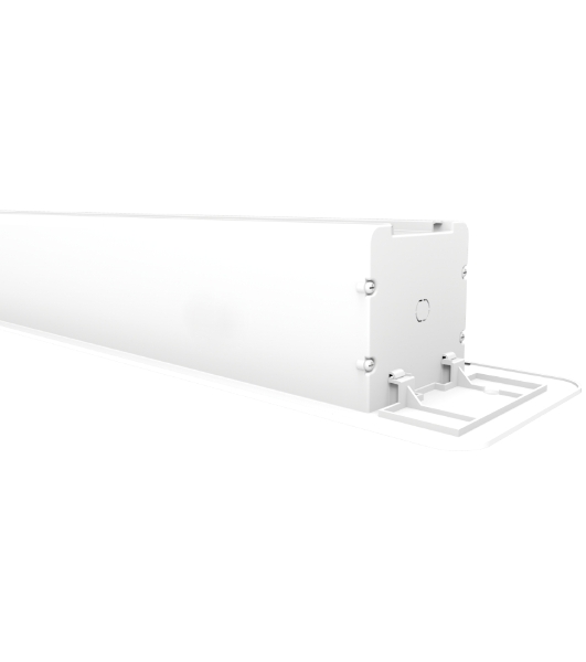 Встраиваемый экран с электроприводом Lumien Master Recessed Control 189х297 см (раб.область 179х287 см) (133') Matte White черная кайма по периметру, черная кайма сверху 20 см, триггер, RS232, IR, RF управл.в комплекте, цвет корпуса белый 16:10