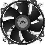 Устройство охлаждения (кулер) PcCooler R95-I черный 95мм алюминий+медь 2800rpm 31.2db 4-pin 95W 60мм, фото5