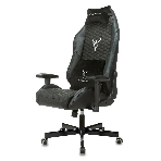 Кресло игровое Knight Neon черный соты эко.кожа с подголов. крестовина металл, фото2