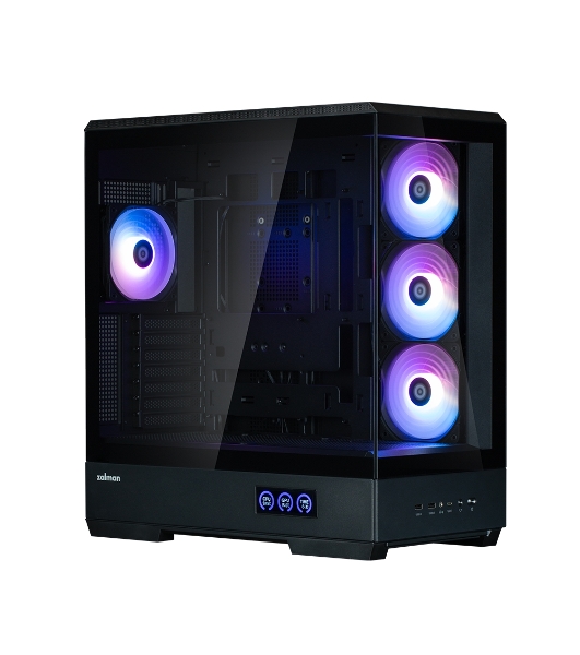 Компьютерный корпус ZALMAN P50 DS, ATX, черный, WINDOW, 2x3.5', 3x2.5', 1xUSB TYPE-C, 2xUSB 3.0, SIDE 3x120мм ARGb, REAR 1x120мм ARGb