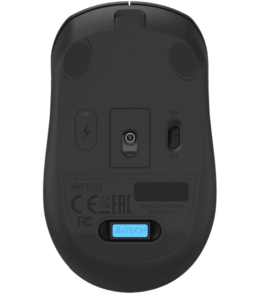 Мышь беспроводная A4Tech Fstyler FG15C Air2 черный, 1200 dpi, радиоканал, USB, кнопки - 3