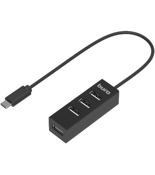 USB-концентратор Buro BPH-C-1906, USB-C, USB 2.0 4 порта, USB
