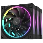 Комплект вентиляторов для корпуса DEEPCOOL FL12-3 IN 1 черный, 120 мм, 2150 об/мин, 32 дБ, 4 pin, фото 1