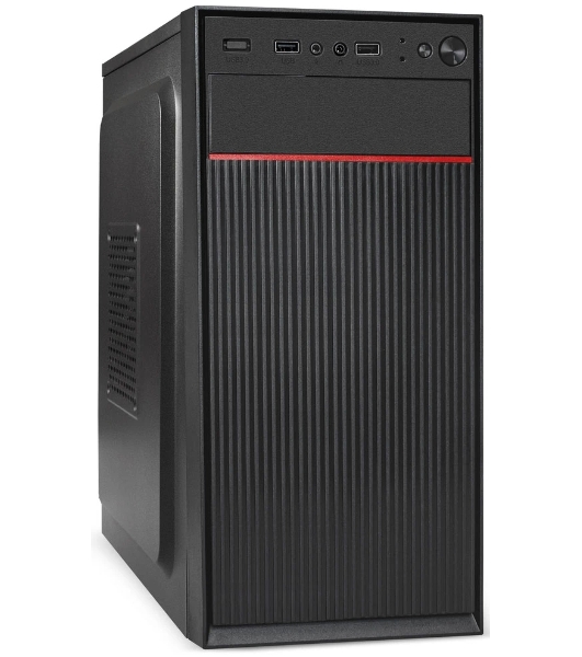 Компьютерный корпус Minitower ExeGate BAA-113-UNS400 (mATX, БП UNS400 с вент. 12см, 2*USB, аудио, черный)