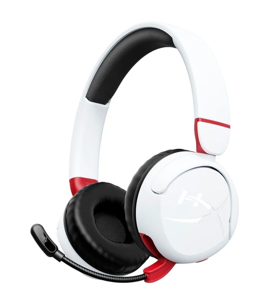 Гарнитура HyperX Cloud Mini белый, беспроводная + проводная, Bluetooth, до 25 ч, совместимость с PS5, Xbox