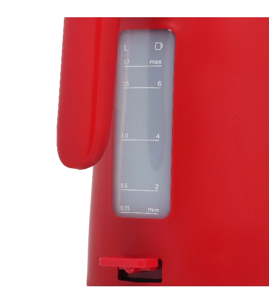 Электрочайник Bosch TWK2M164 красный, 1.7 л, 2400 Вт, скрытый нагревательный элемент