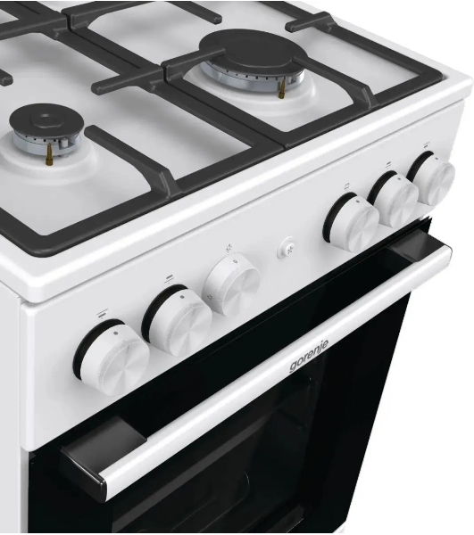 Плита газовая Gorenje GG5A11WF белый, конфорок 4 газовых, духовка 70 л, 50 см x 85 см x 59.4 см