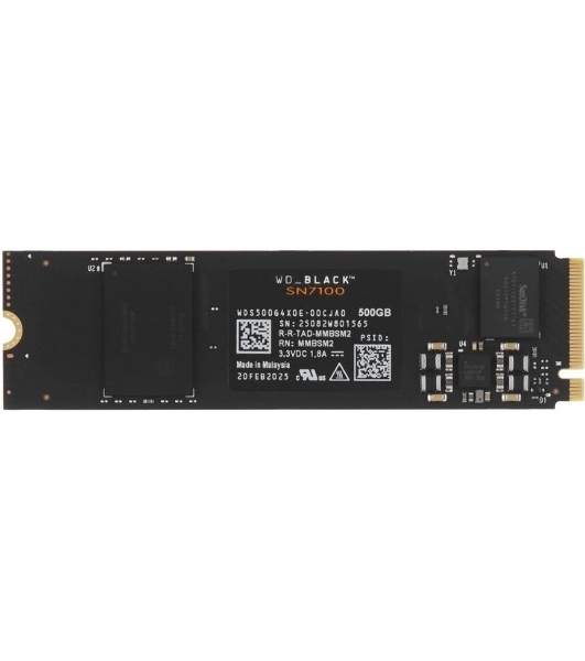 Накопитель SSD Western Digital черный SSD SN7100 M2.2280 PCIe 4.0 500Gb, 6800MBs/5000MBs, TbW 300, WDS500G4X0E, 1 year