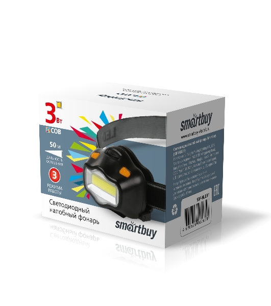 Фонарь налобный Smartbuy (SBF-HL031) черный